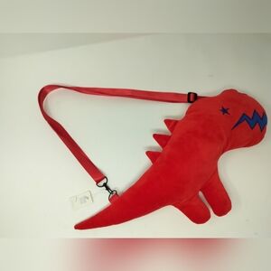 NEW Red and Blue Dead Tyrannosaurus T-Rex Dinosaur purse bag with tags